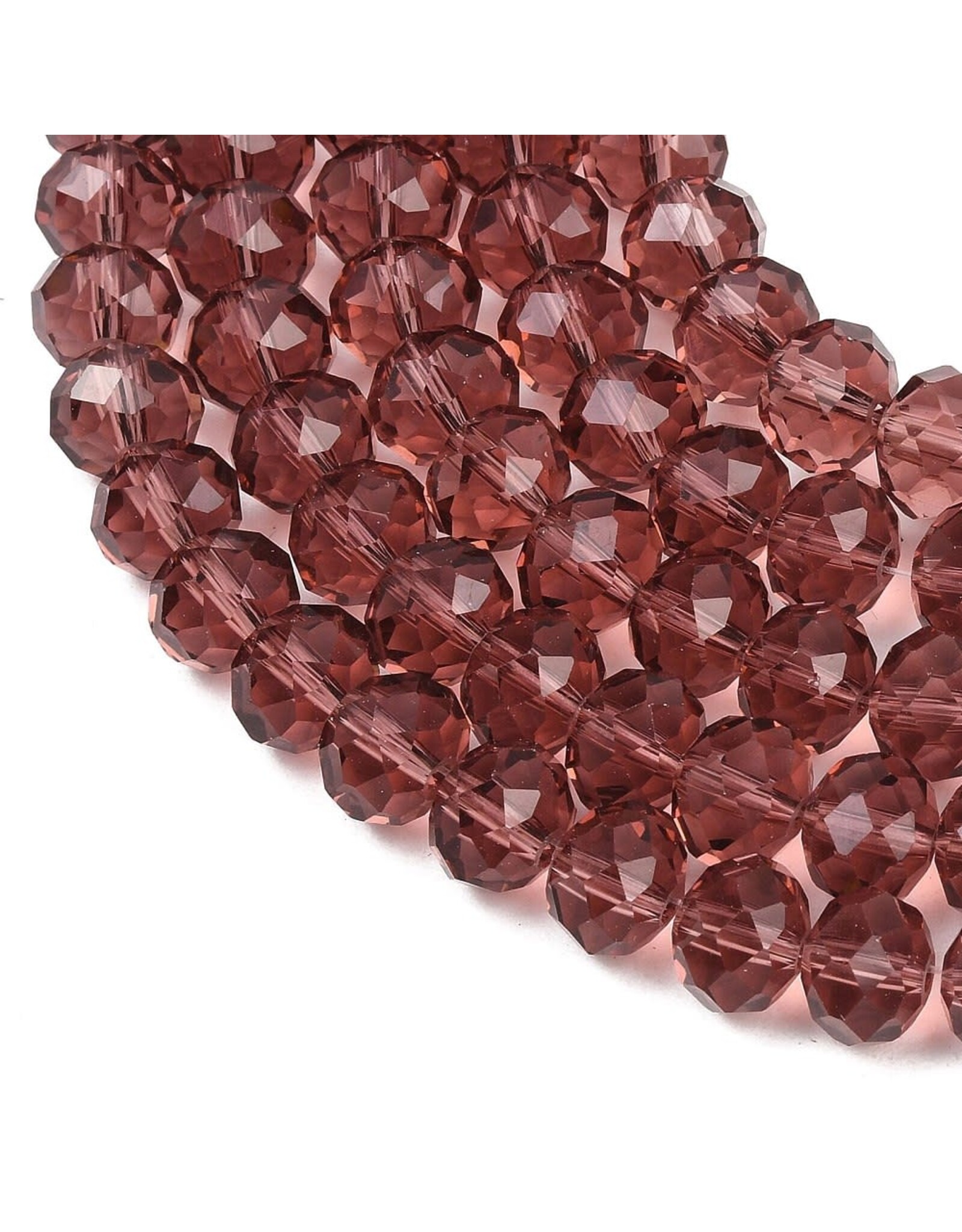 10x8mm Rondelle Purple Amethyst   x55