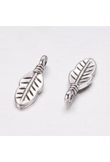 Feather Antique Silver 17x6mm NF