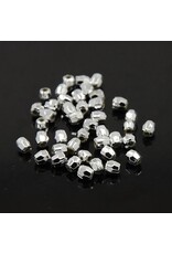 4mm  Faceted Silver   x500