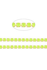 Rhinestone Banding 1 row 2mm Gold/Neon Yellow x1 foot