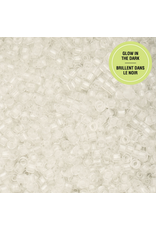 cb1136   11 Cylin Glow In Dark White to Sky Blue c/l  12g