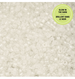 cb1136   11 Cylin Glow In Dark White to Sky Blue c/l  12g