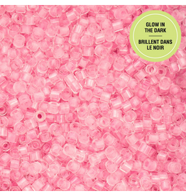 cb1137   11 Cylin Glow In Dark Pink to Peach c/l  12g