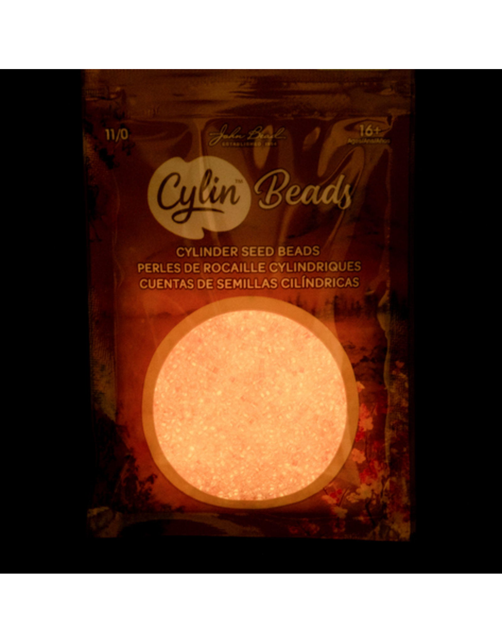 cb1138   11 Cylin Glow In Dark Pink Neon  to Peach c/l  12g