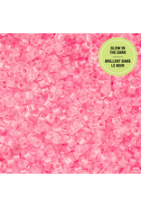cb1139   11 Cylin Glow In Dark Rose to Dark Pink c/l  12g