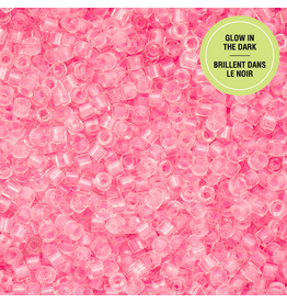 cb1139   11 Cylin Glow In Dark Rose to Dark Pink c/l  12g