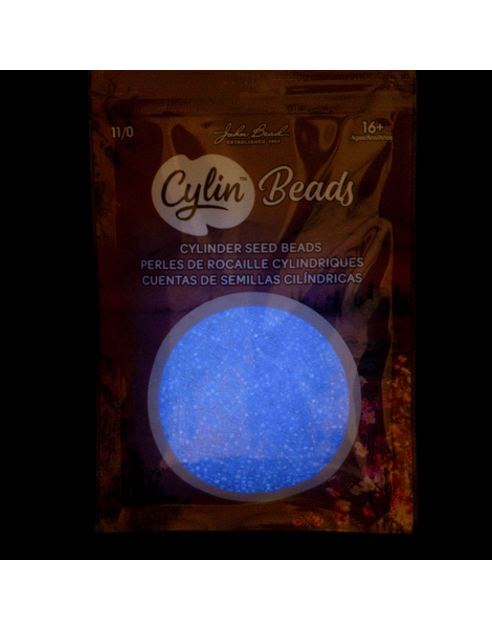 cb1140  11 Cylin Glow In Dark Violet to Blue  c/l  12g