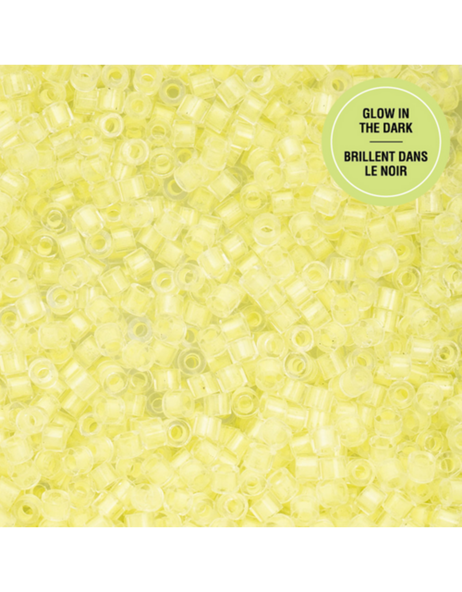 cb1142  11 Cylin Glow In Dark Yellow to Yellow  c/l  12g