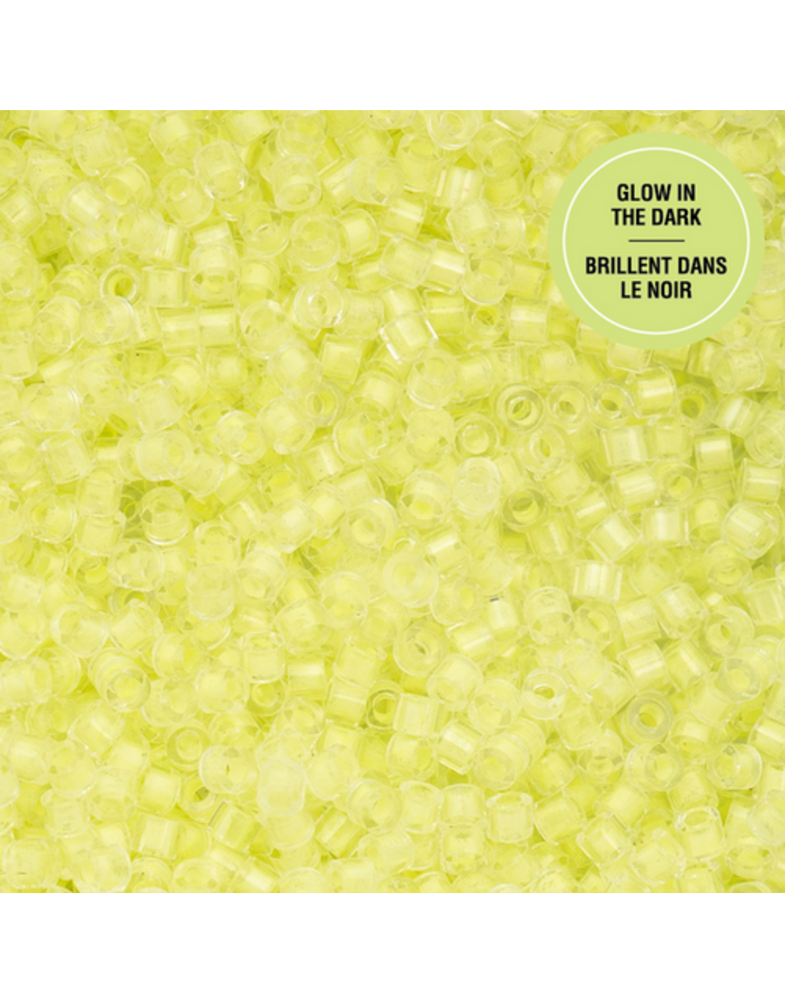 cb1143  11 Cylin Glow In Dark Yellow to Yellow  c/l  12g