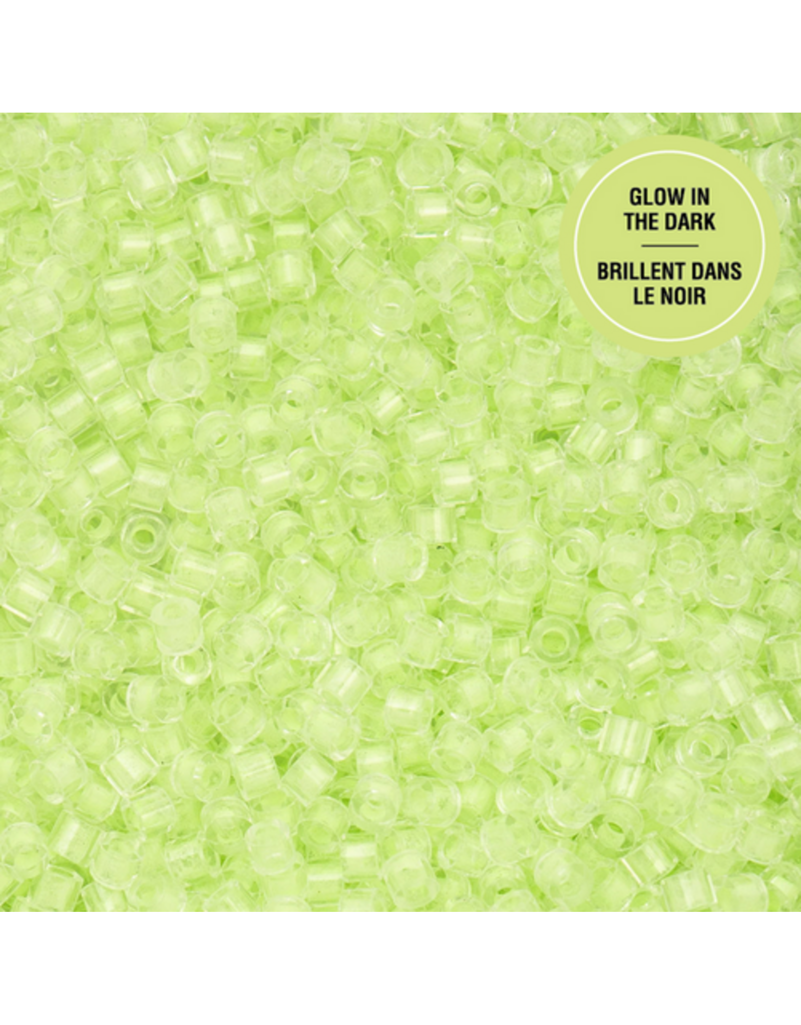 cb1144  11 Cylin Glow In Dark Light Green to Yellow  c/l  12g