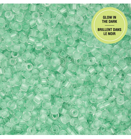 cb1145  11 Cylin Glow In Dark Light Green to Green  c/l  12g