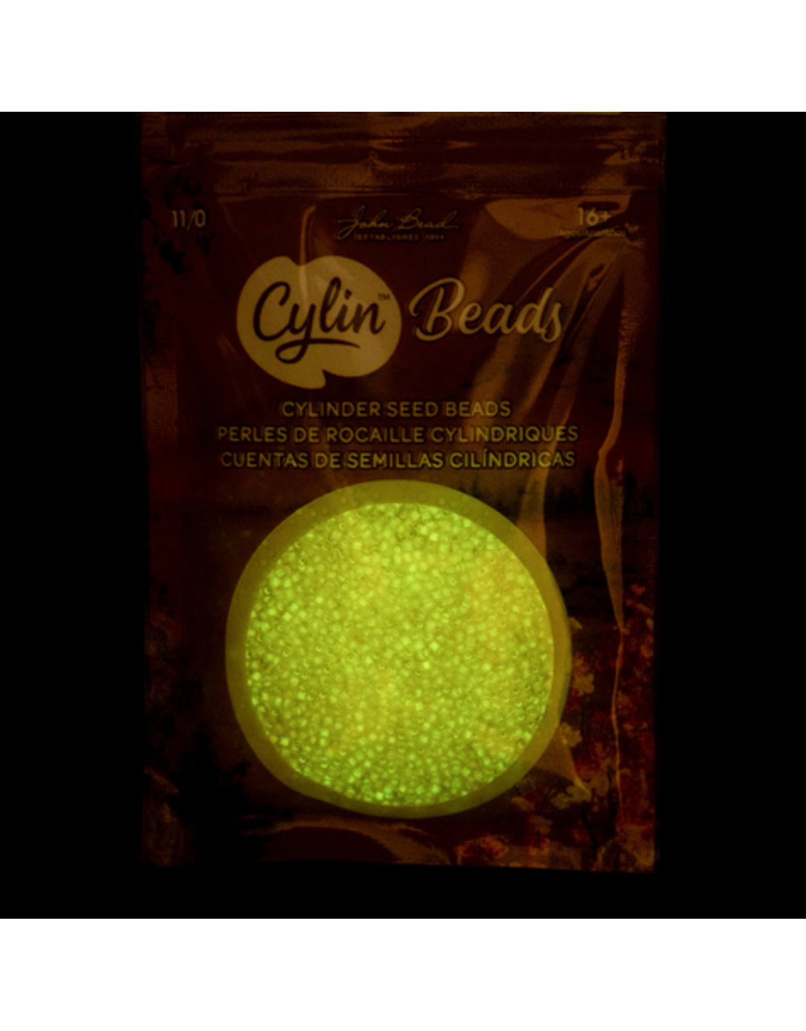 cb1146  11 Cylin Glow In Dark  Orange to Yellow  c/l  12g