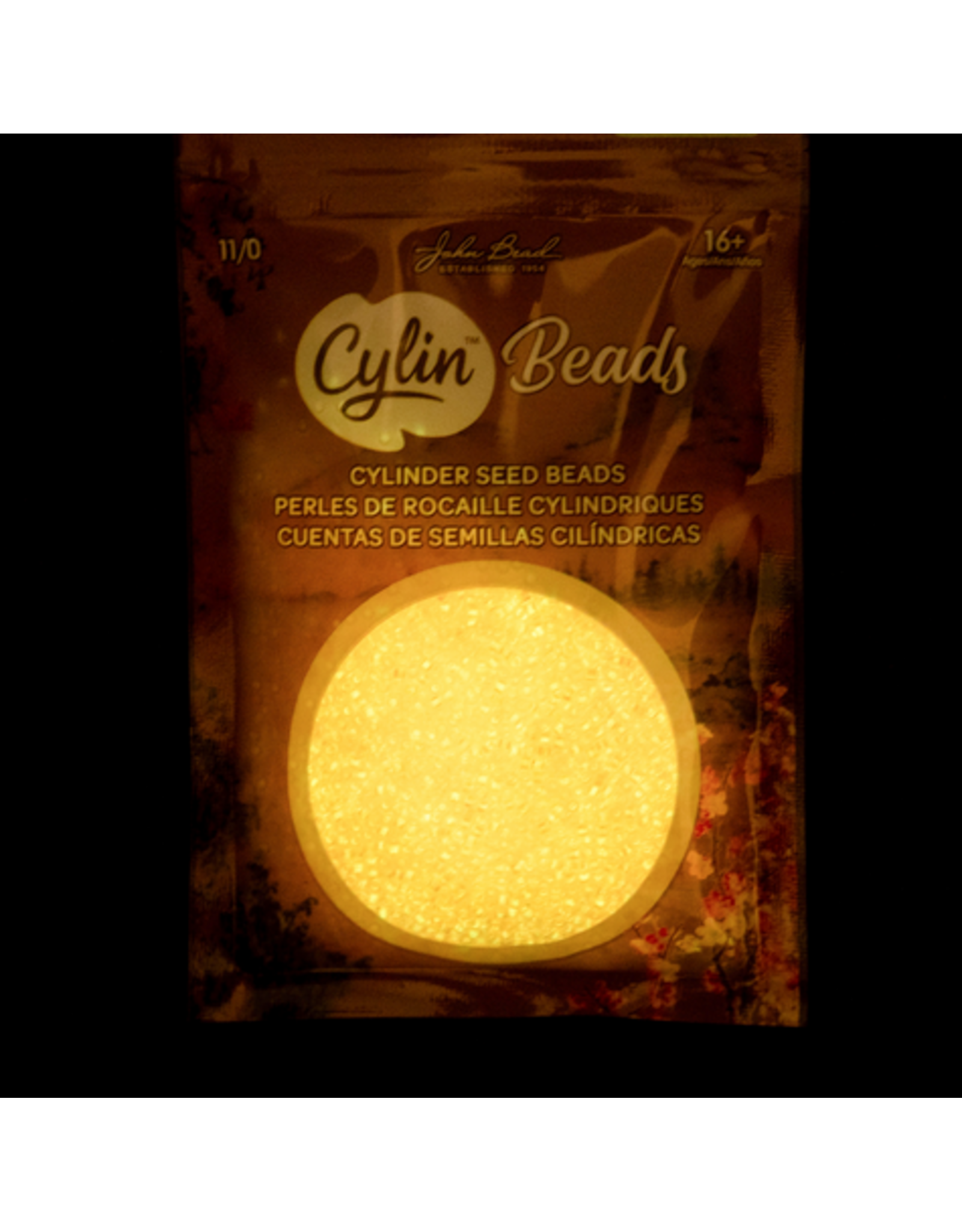 cb1148  11 Cylin Glow In Dark  Orange to Orange  c/l  12g