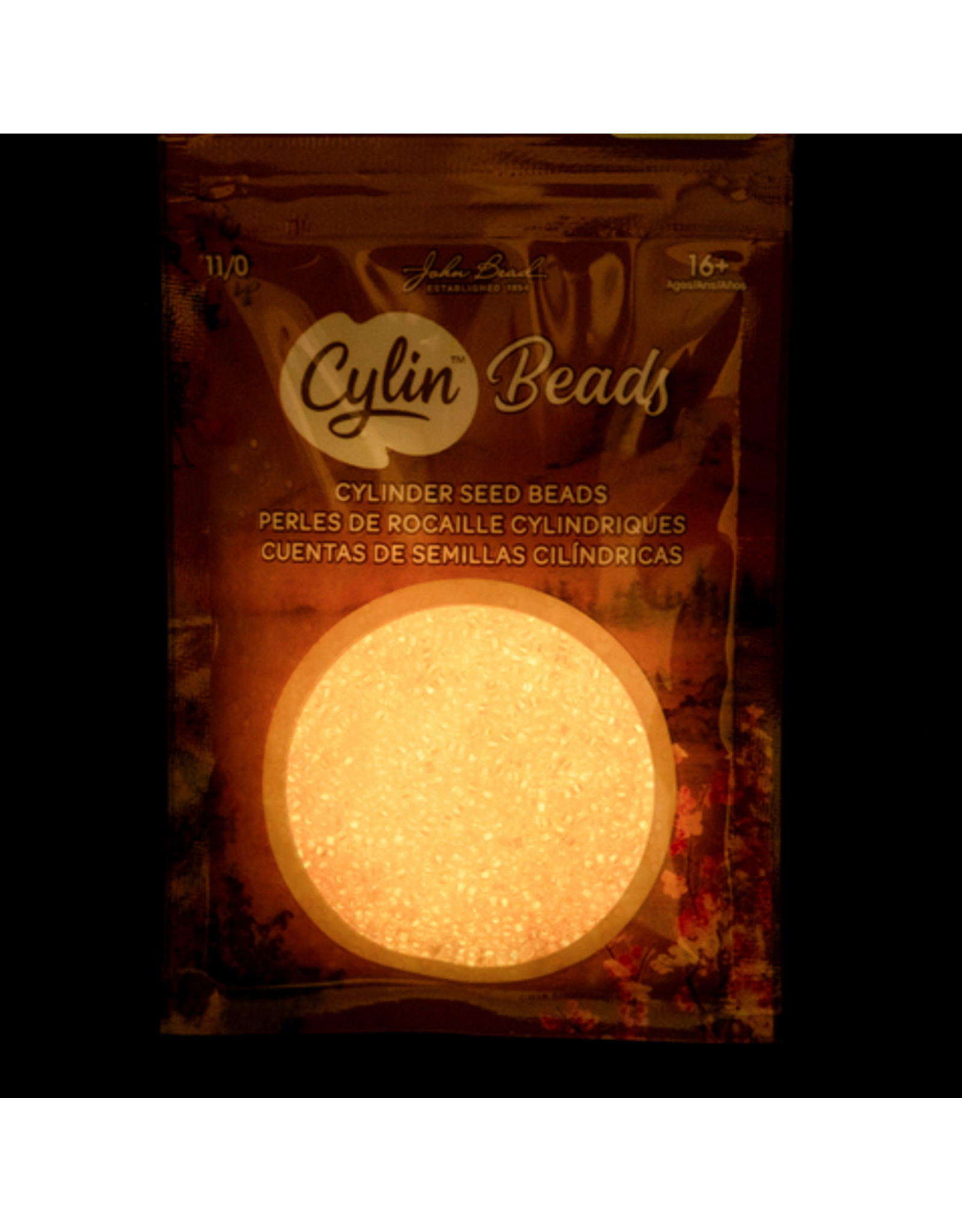 cb1149  11 Cylin Glow In Dark  Orange to Orange  c/l  12g