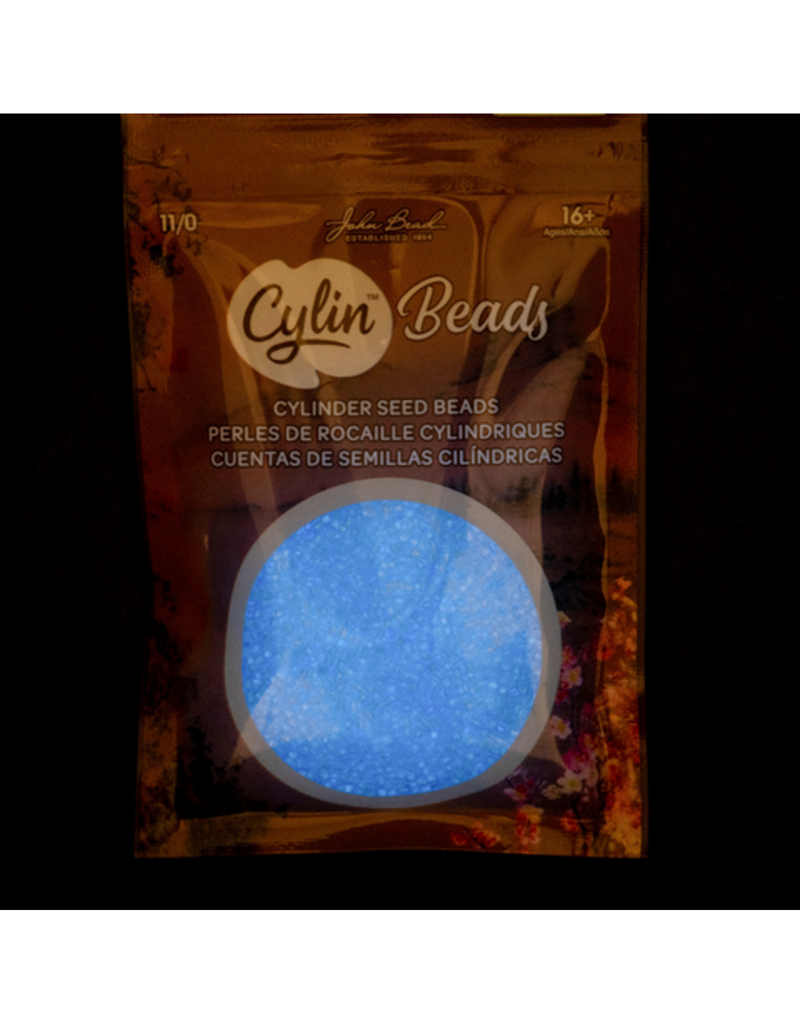 cb1151  11 Cylin Glow In Dark  Blue Blue  c/l  12g