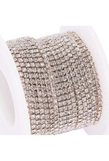 Rhinestone Banding 1 row 2mm Silver/Clear