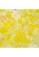 4x3mm Rondelle Green Yellow Mix  50g