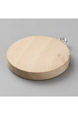 Round Pendant Cabochon Setting  30.5mm Wood   x1