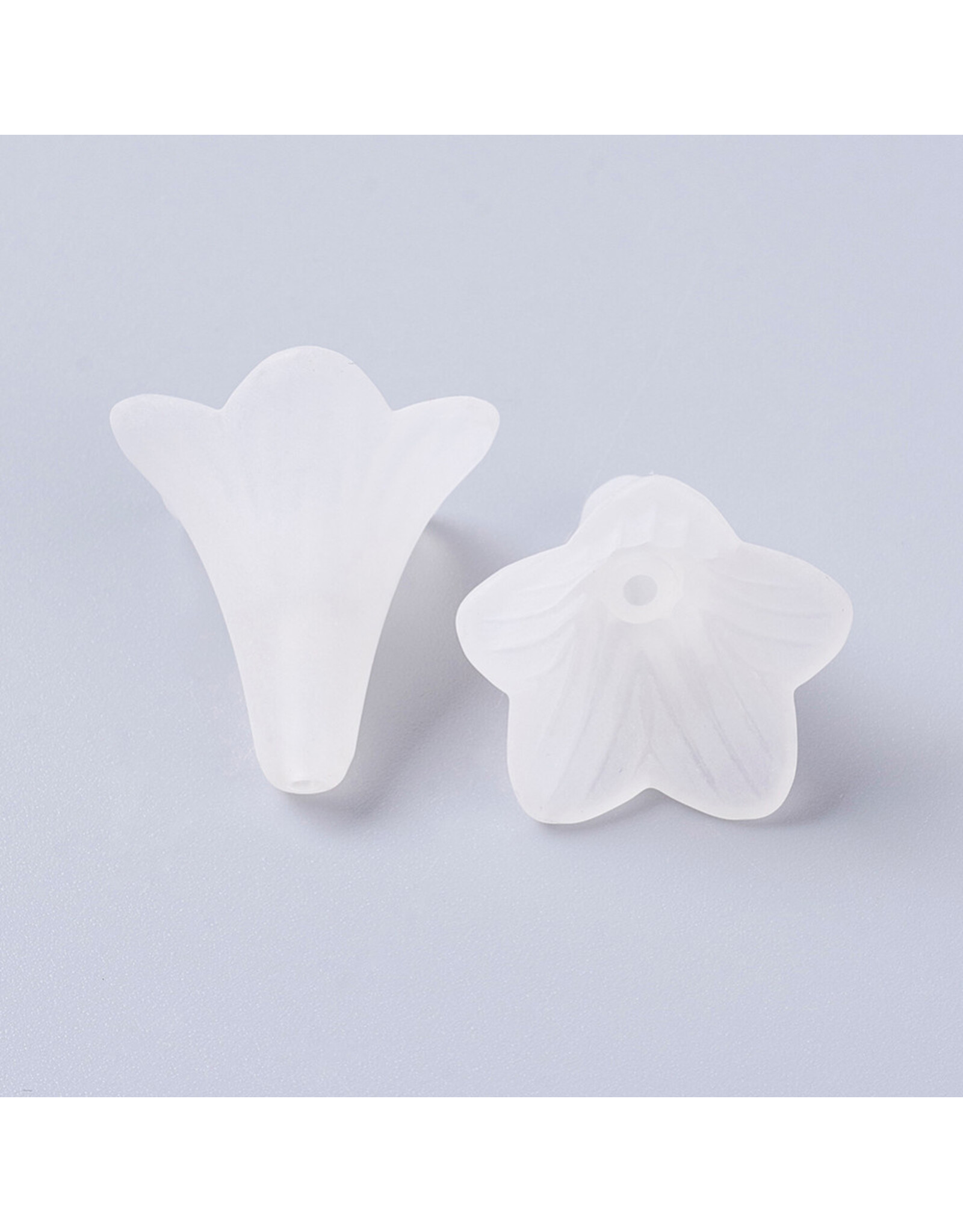 21x23mm Acrylic Flower Clear Matte  x12