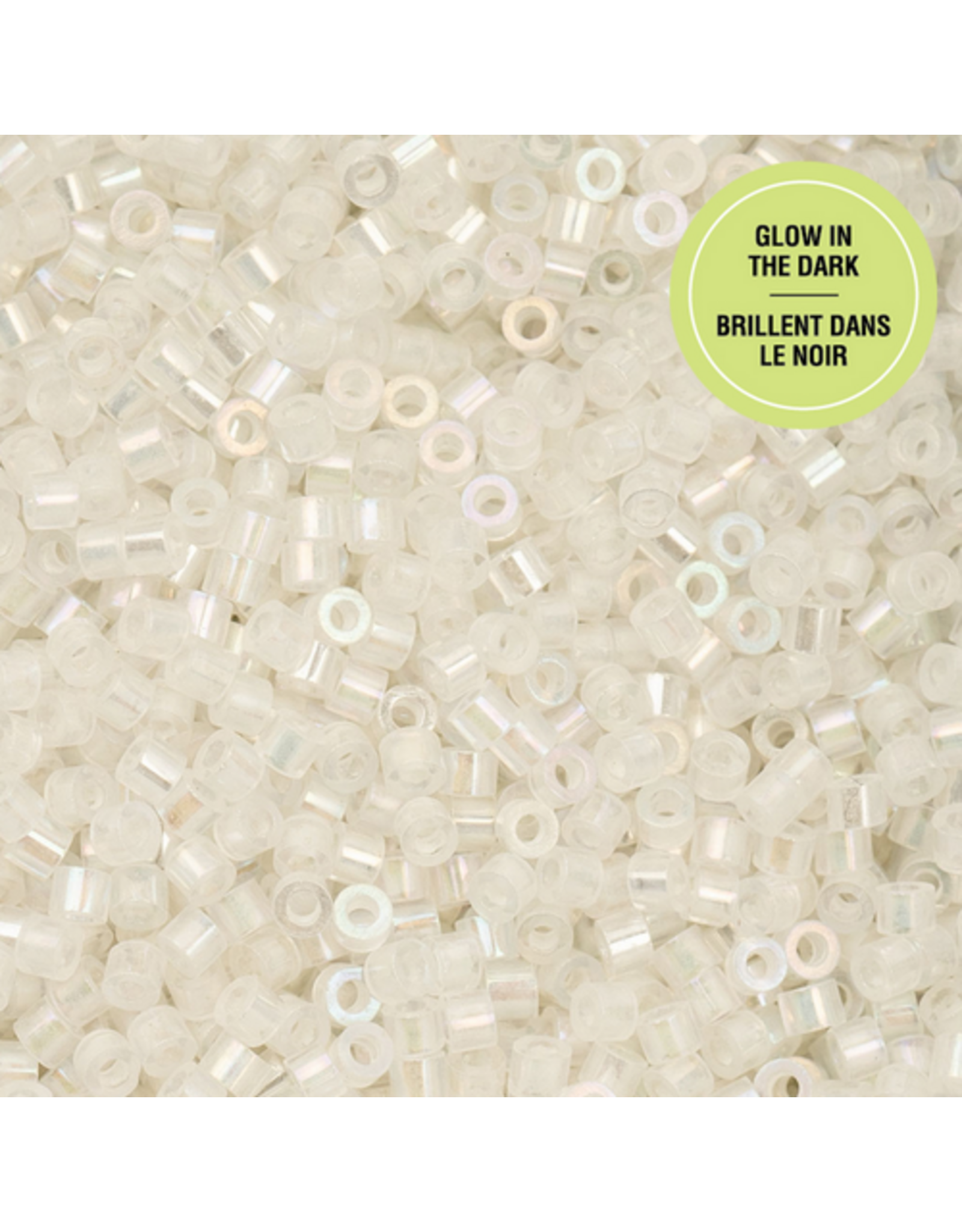 cb1115  11 Cylin Glow In Dark White AB to Turquoise c/l  12g