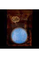 cb1116  11 Cylin Glow In Dark White AB  to Sky Blue c/l  12g