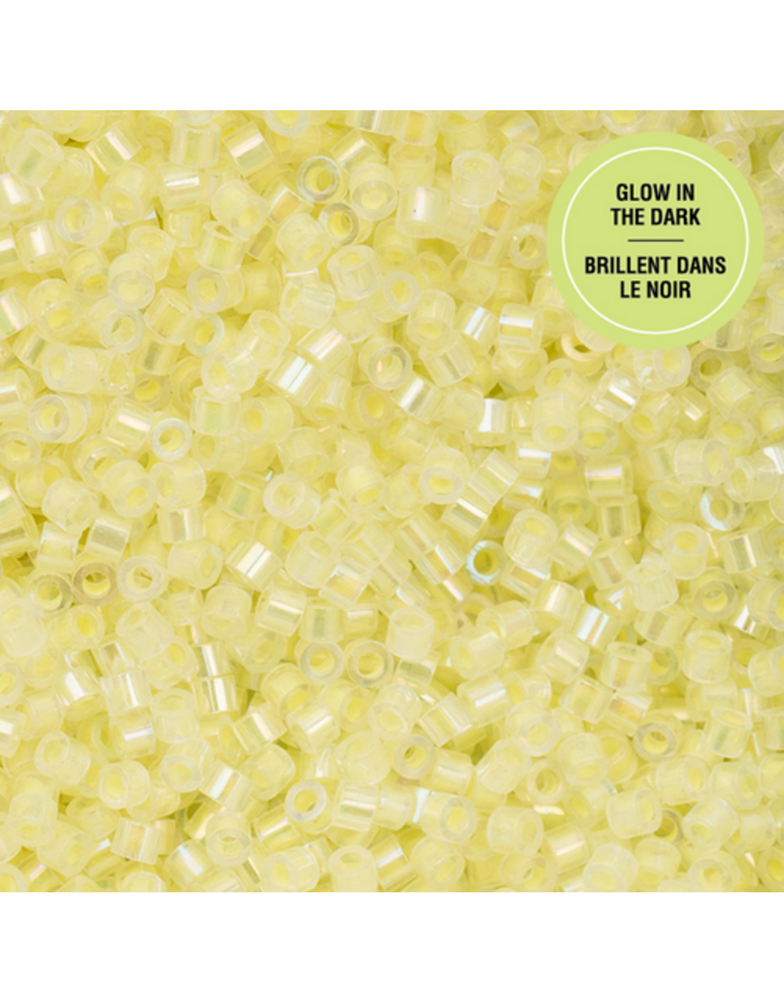 cb1122  11 Cylin Glow In Dark Yellow Ab to Yellow c/l  12g