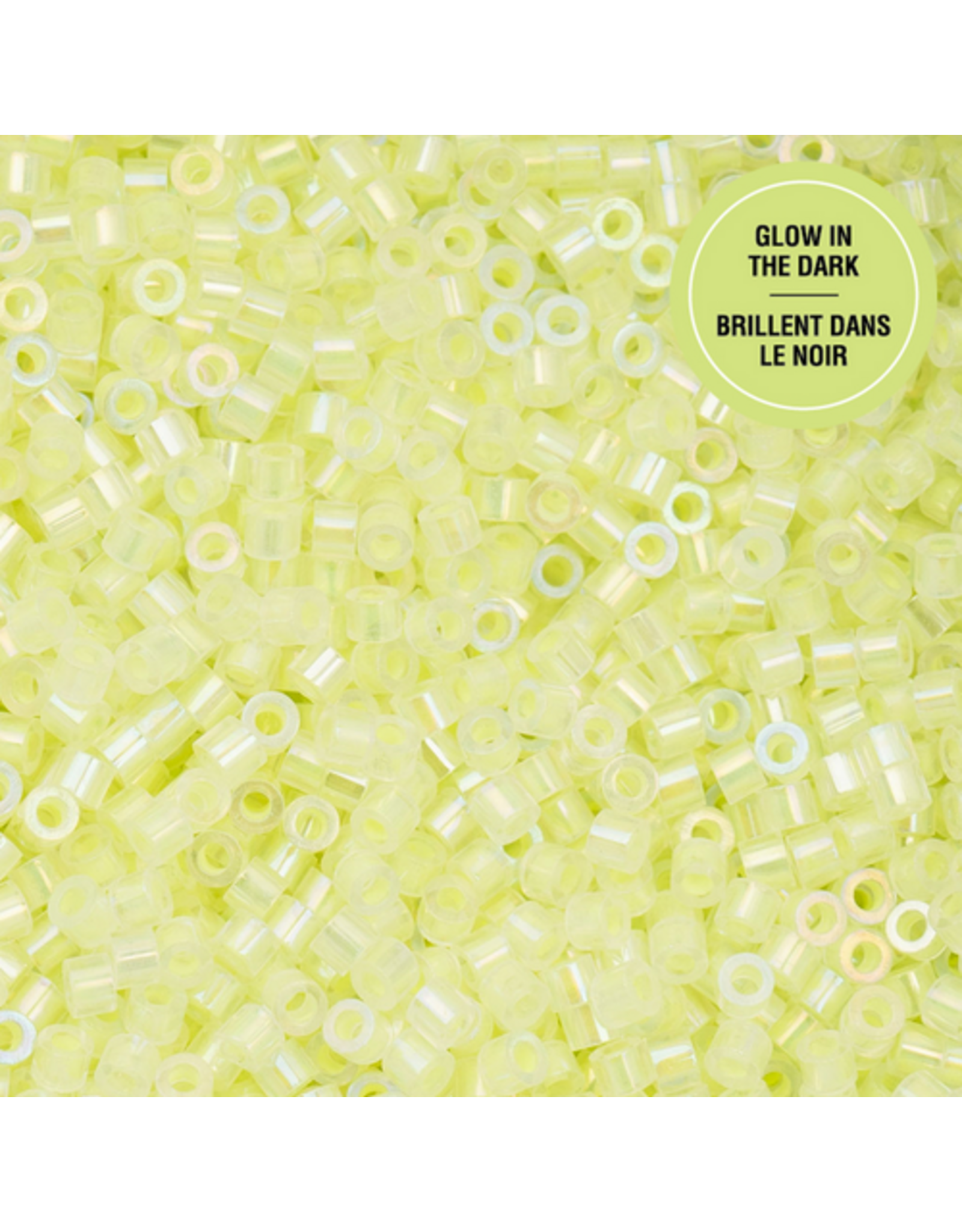 cb1123  11 Cylin Glow In Dark Yellow Ab to Yellow Neon c/l  12g