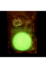 cb1123  11 Cylin Glow In Dark Yellow Ab to Yellow Neon c/l  12g