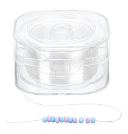 Elastic Cord  White Flat  .2mm  x200m