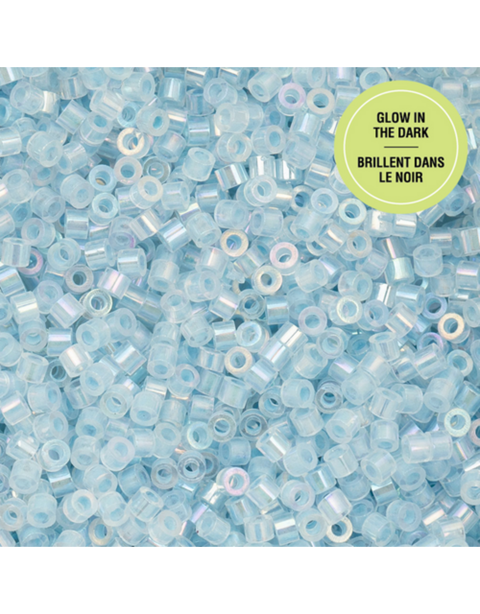 cb1130  11 Cylin Glow In Dark Blue Ab to Green  c/l  12g
