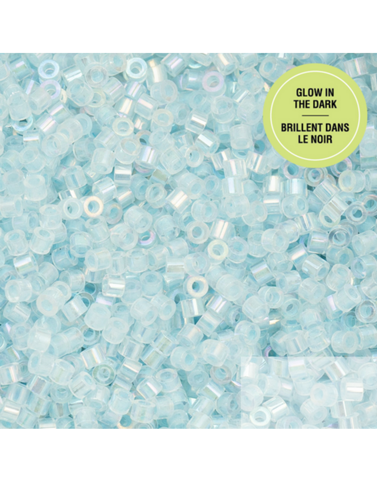 cb1131  11 Cylin Glow In Dark  Light Blue Ab to Blue  c/l  12g