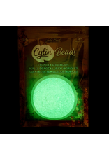 cb1132  11 Cylin Glow In Dark  Aqua  Blue Ab to Green  c/l  12g