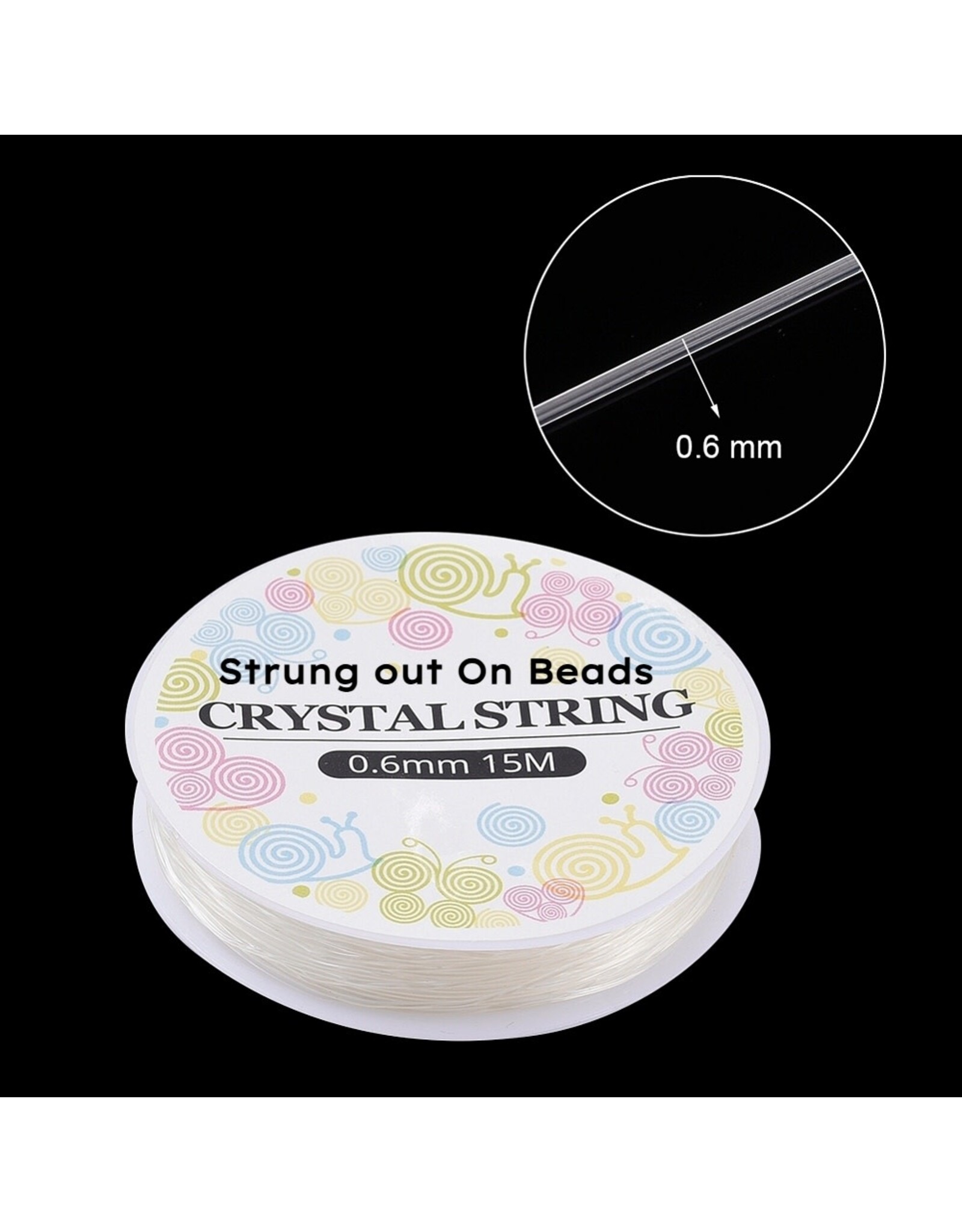 Elastic Cord  Clear Round  .6mm  x15m