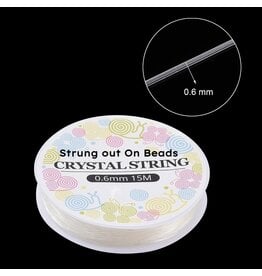 Elastic Cord  Clear Round  .6mm  x15m