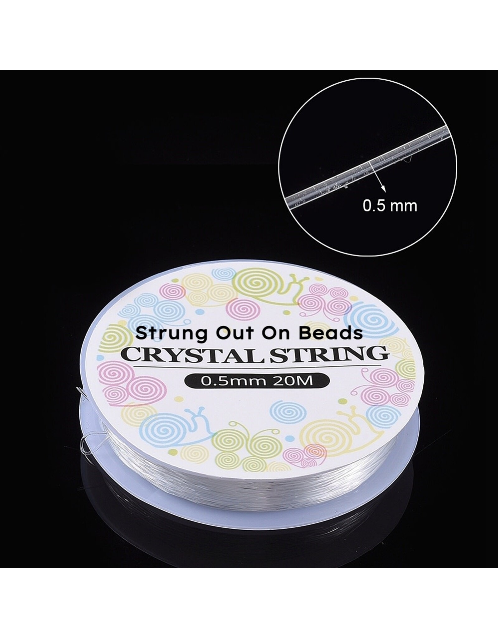 Elastic Cord  Clear Round  .5mm  x20m
