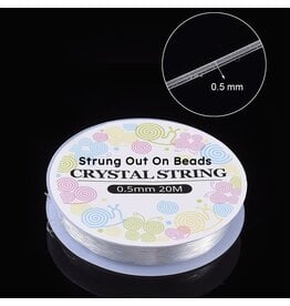 Elastic Cord  Clear Round  .5mm  x20m