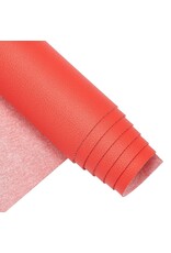Faux Leather Beading Backing Orange Red   .08mm thick 8x13"