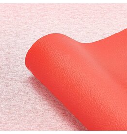 Faux Leather Beading Backing Orange Red   .08mm thick 8x13"