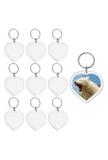 Photo Key Chain Acrylic  Heart  49mm  x1