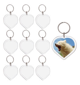 Photo Key Chain Acrylic  Heart  49mm  x1