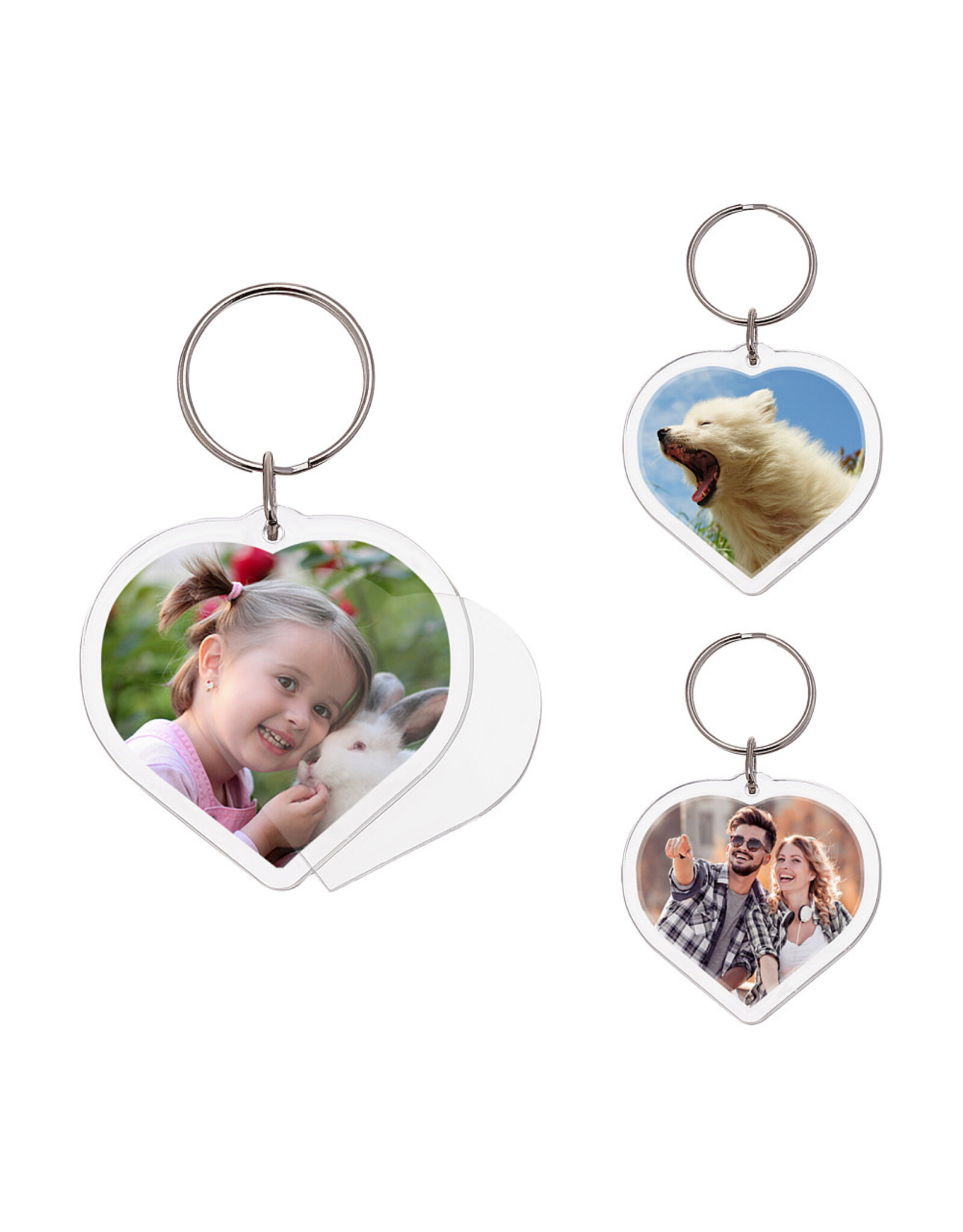Photo Key Chain Acrylic  Heart  49mm  x1