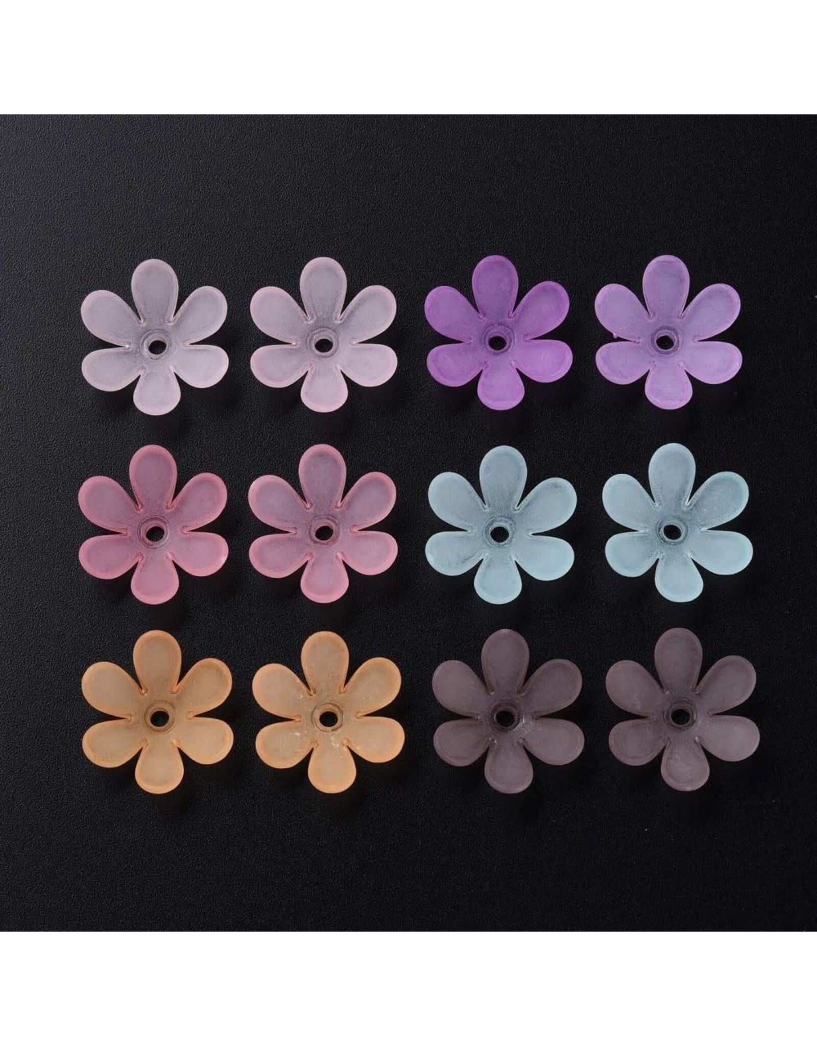 20mm Acrylic  Flower Random Mix   x30