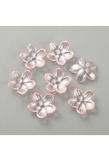 11mm Acrylic  Flower Transparent Pink   x20