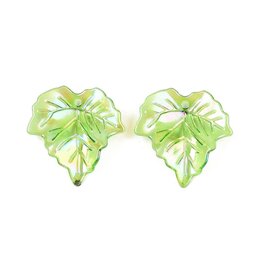 24mm Acrylic Leaf Green AB   x30