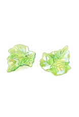 24mm Acrylic Leaf Green AB   x30