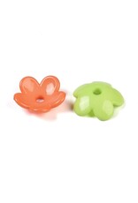 18mm Acrylic Flower Opaque Assorted Colours  x50