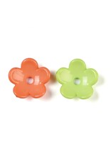 18mm Acrylic Flower Opaque Assorted Colours  x50
