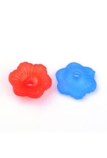11mm Acrylic Flower  Mixed Colours x100
