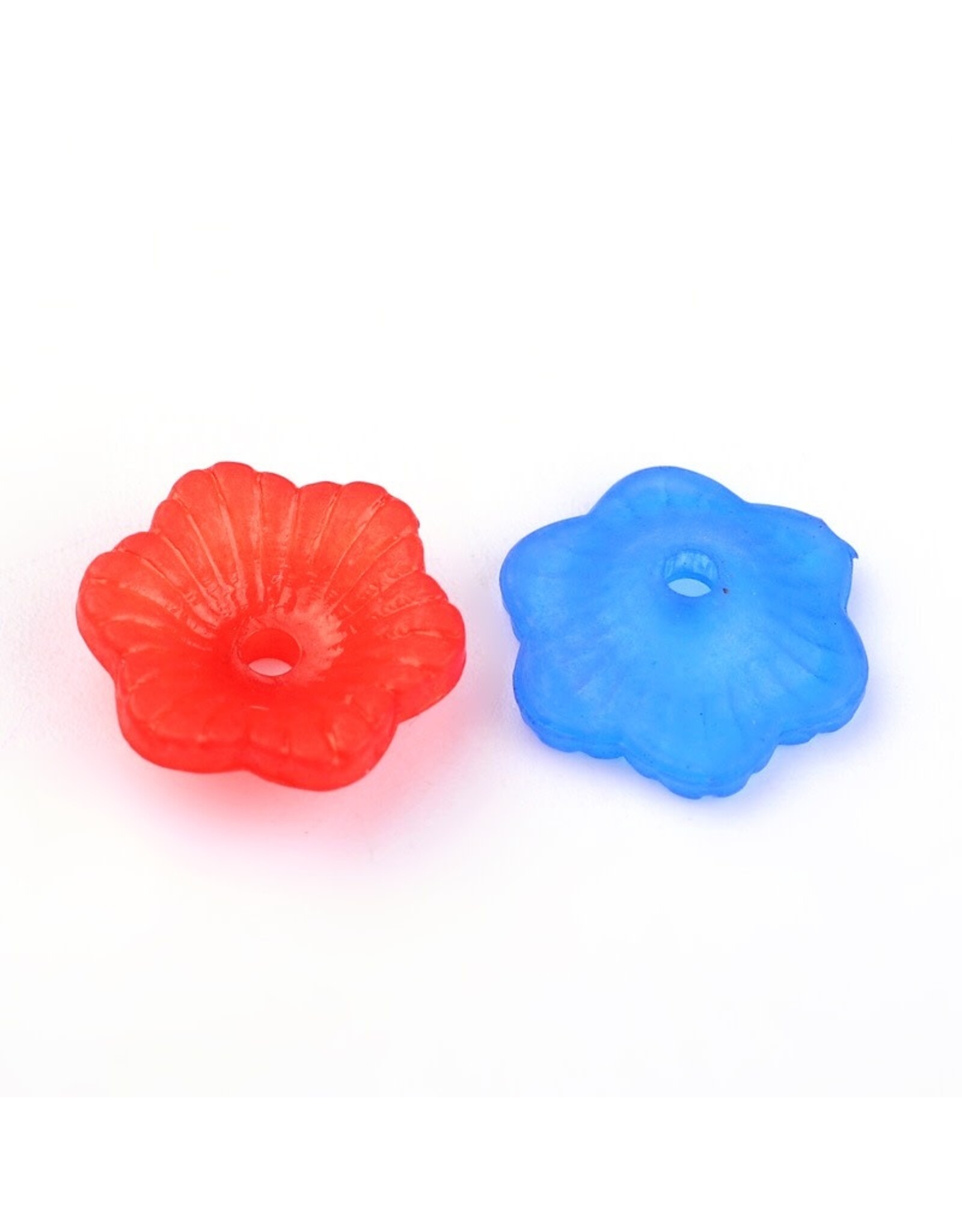 11mm Acrylic Flower  Mixed Colours x100