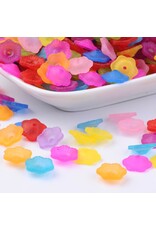 11mm Acrylic Flower  Mixed Colours x100